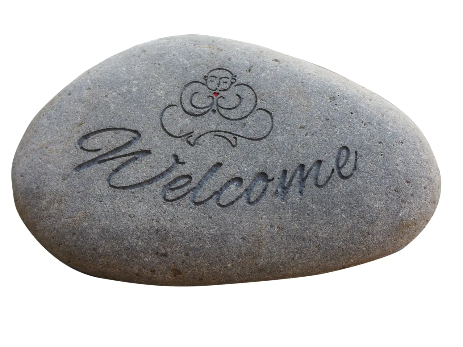  Product image 1 of the product “River pebble with Welcome Buddha ”